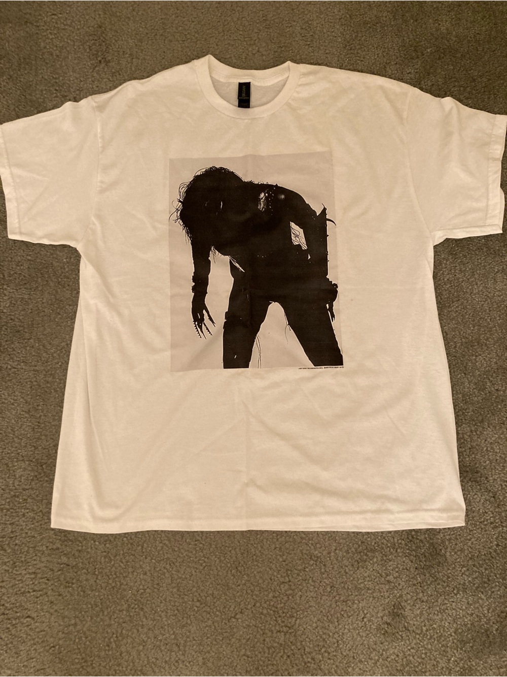 Graphic White unisex XL T-Shirt with Black Photo Print